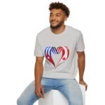 Two Nations One Heart T-Shirt, Cuba Canada Heart Flag Tee, Cuban Canadian Love Shirt, Heart of Cuba and Canada, Patriotic Graphic Tee - Image 6