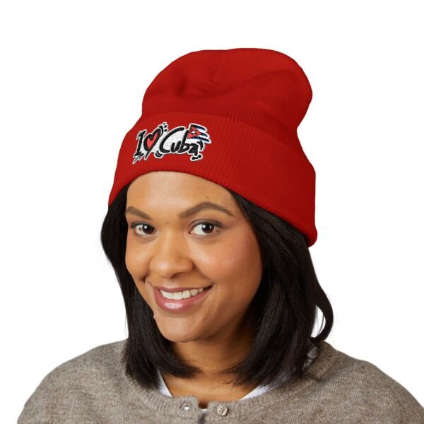 I  Love Cuba Embroidered Cuffed Beanie