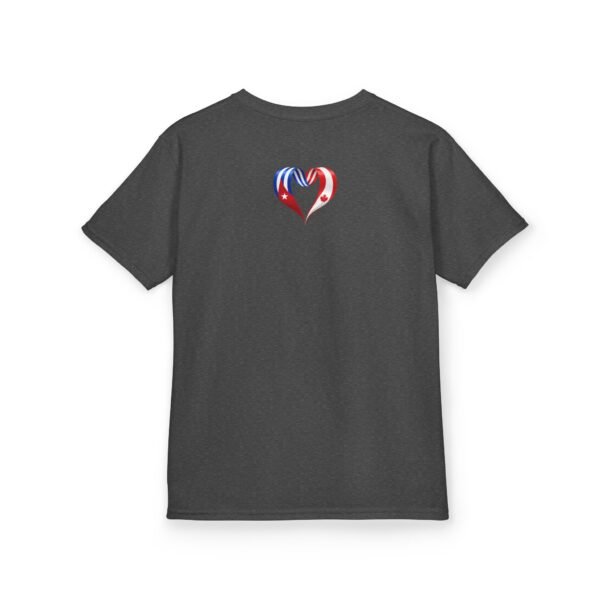 Kids Tee — Heart Flag Design: Cuban & Canadian Pride