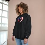 Champion Cuba Canada Heart Hoodie – Cuban & Canadian Pride Unisex Black Hoodie - Image 2