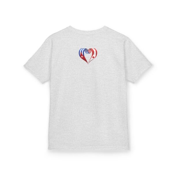 Kids Tee — Heart Flag Design: Cuban & Canadian Pride