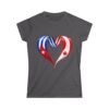 Cuba Canada Heart Flag T-Shirt | Women's Softstyle Tee