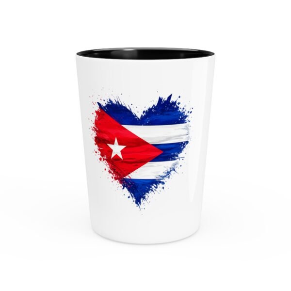 Cuban Flag Heart Shot Glass