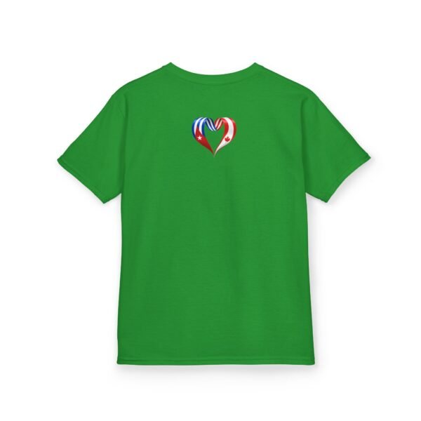 Kids Tee — Heart Flag Design: Cuban & Canadian Pride