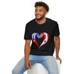 Two Nations One Heart T-Shirt, Cuba Canada Heart Flag Tee, Cuban Canadian Love Shirt, Heart of Cuba and Canada, Patriotic Graphic Tee - Image 4