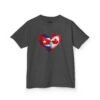 Kids Tee — Heart Flag Design: Cuban & Canadian Pride