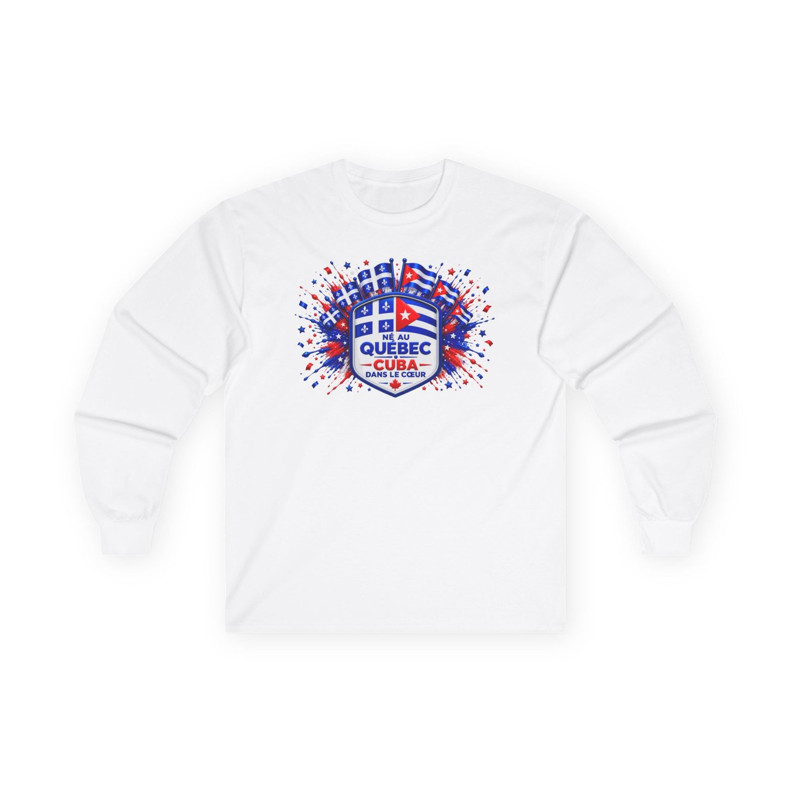 11660999424889298450_2048.jpeg Long Sleeve Tee — Quebec Cuba Travel Badge Graphic - Image 1