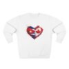 Cuba Canada Heart Crewneck Sweatshirt — Split Flag Love Graphic