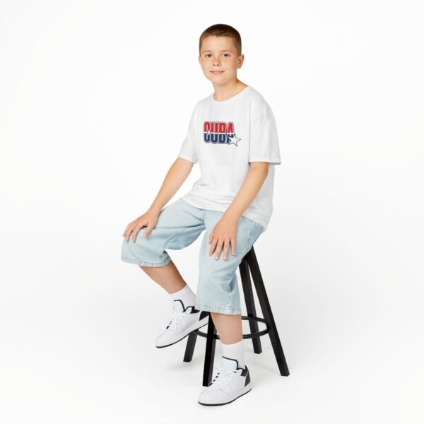 11925619019758108805_2048.jpeg Kids 'CUDA' Retro Star Tee — Patriotic Red & Blue Graphic