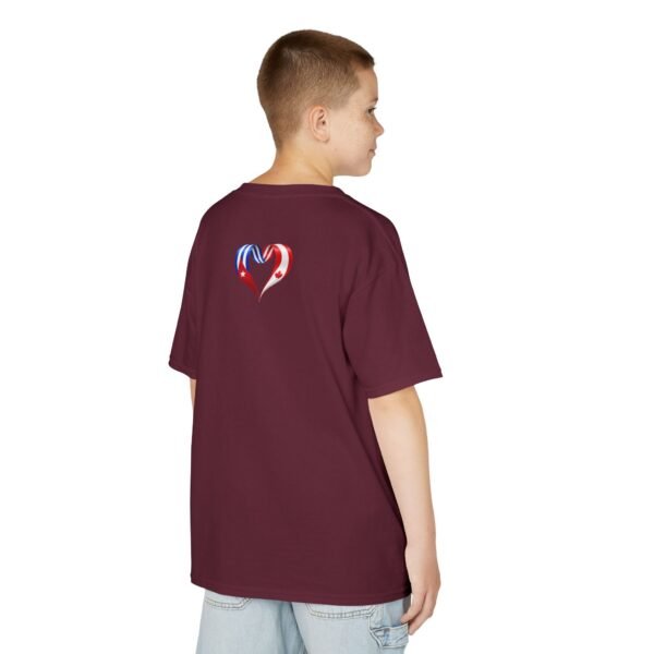 Kids Tee — Heart Flag Design: Cuban & Canadian Pride