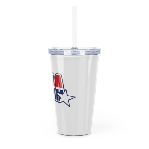 12104623858126915545_2048.jpeg CUBA Stars Logo Plastic Tumbler with Straw | Red White Blue