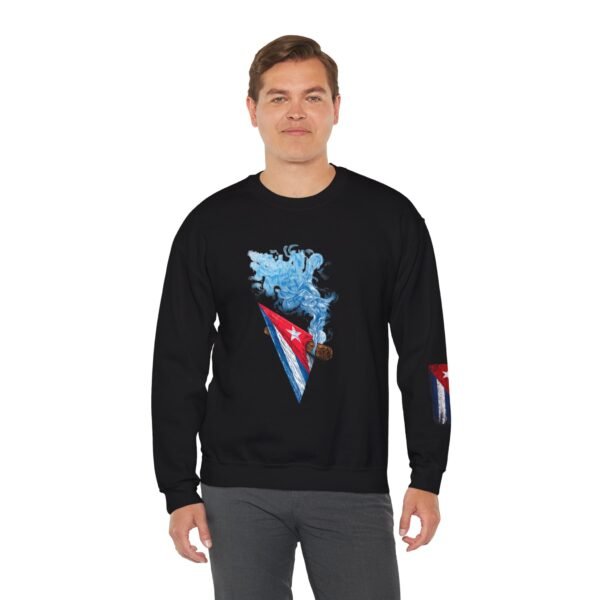 Cuban Flag Cigarette Smoke Crewneck Sweatshirt