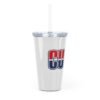 12408991555528746476_2048.jpeg CUBA Stars Logo Plastic Tumbler with Straw | Red White Blue