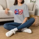 Cuba Canada Flag Splash T-Shirt — Cuban-Canadian Pride Graphic Tee