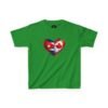 Kids Tee — Heart Flag Design: Cuban & Canadian Pride