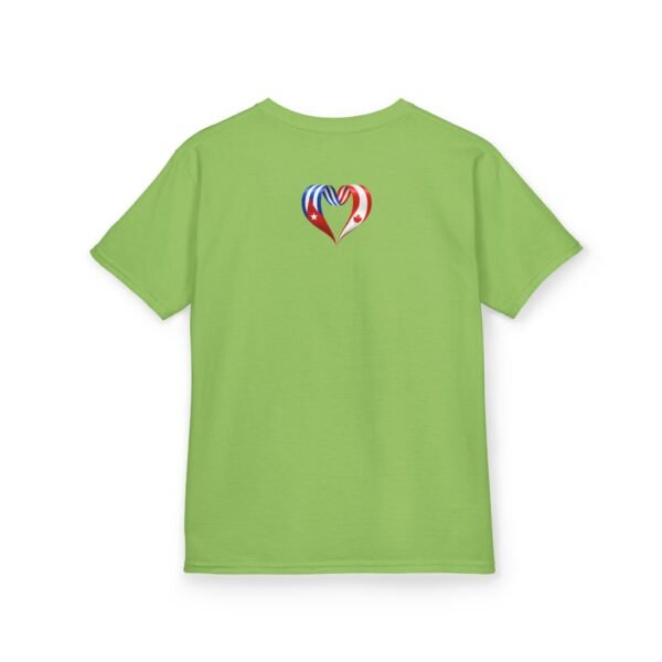 Kids Tee — Heart Flag Design: Cuban & Canadian Pride
