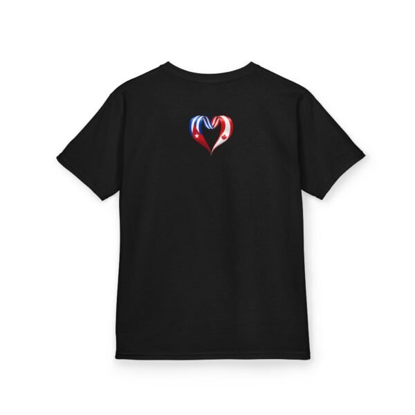 Kids Tee — Heart Flag Design: Cuban & Canadian Pride