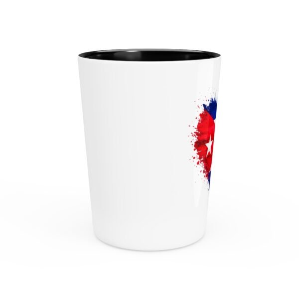 Cuban Flag Heart Shot Glass