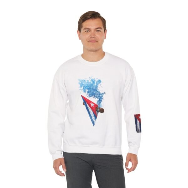 Cuban Flag Cigarette Smoke Crewneck Sweatshirt