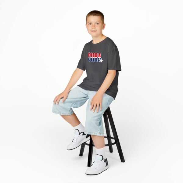 13312218859455323646_2048.jpeg Kids 'CUDA' Retro Star Tee — Patriotic Red & Blue Graphic