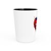 Cuba Canada Heart Flag Shot Glass — Cuban-Canadian Pride Drinking Glass