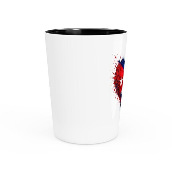 Cuba Canada Heart Flag Shot Glass — Cuban-Canadian Pride Drinking Glass