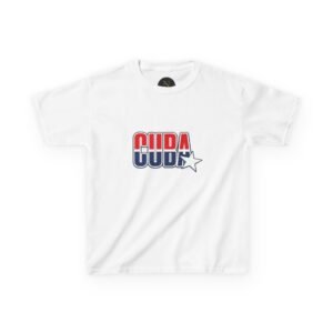 Kids 'CUDA' Retro Star Tee — Patriotic Red & Blue Graphic