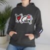 I Heart Cuba Hoodie | Cuban Flag Sleeve Sweatshirt