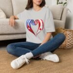 Two Nations One Heart T-Shirt, Cuba Canada Heart Flag Tee, Cuban Canadian Love Shirt, Heart of Cuba and Canada, Patriotic Graphic Tee - Image 5