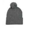 Embroidered Pom-Pom Knit Cap — Retro Cuba Script Beanie