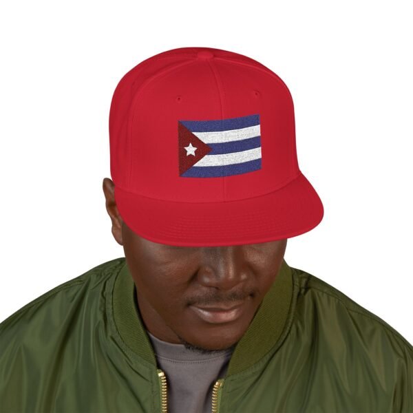 Snapback Hat — Embroidered Cuban Flag Patch
