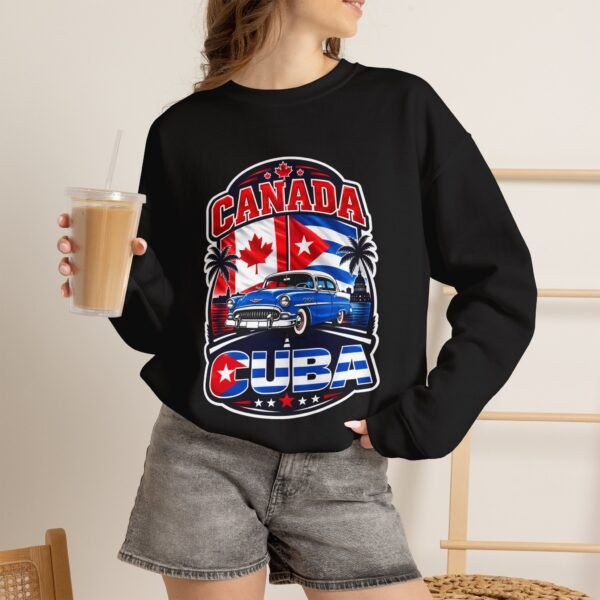 Canada Cuba Vintage Car Crewneck Sweatshirt
