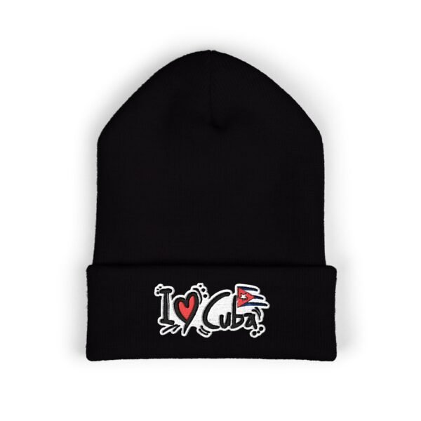 I  Love Cuba Embroidered Cuffed Beanie