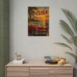 Cuba Vintage Car Sunset Poster - Image 2