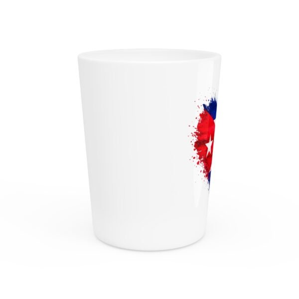 Cuban Flag Heart Shot Glass