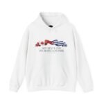 Hoodie — "Different Lands, One Respect, One Pride" Canada & Cuba Flag Graphic - Image 2