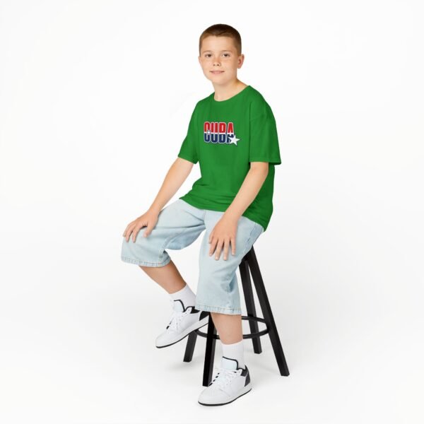 14967275829179873179_2048.jpeg Kids 'CUDA' Retro Star Tee — Patriotic Red & Blue Graphic