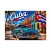 Cuba Vintage Car Poster — Retro Havana Travel Wall Art (Rolled Poster)