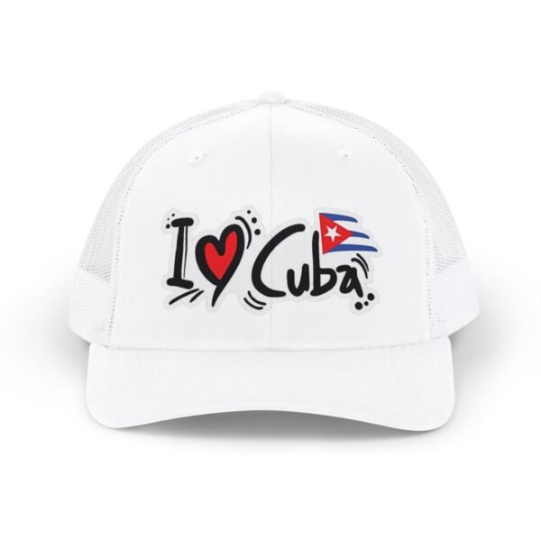 15197162028239324091_2048.jpeg I Love Cuba Snapback Cap | Cuban Flag Heart Graphic Trucker Hat