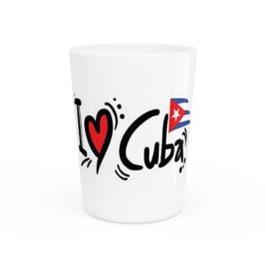 I Heart Cuba Shot Glass – Cuban Flag Souvenir & Party Favor
