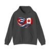 Cuban Canadian Flag Heart Hoodie | Cuba Canada Infinity Ribbon
