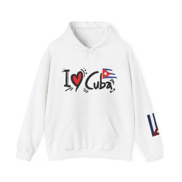 I Heart Cuba Hoodie | Cuban Flag Sleeve Sweatshirt
