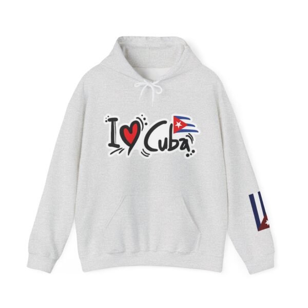 I Heart Cuba Hoodie | Cuban Flag Sleeve Sweatshirt