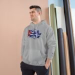 Champion Cuban Pride Hoodie – Cuba & Québec Splash Graphic - Image 3