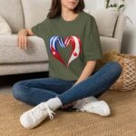 Two Nations One Heart T-Shirt, Cuba Canada Heart Flag Tee, Cuban Canadian Love Shirt, Heart of Cuba and Canada, Patriotic Graphic Tee - Image 13