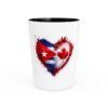 Cuba Canada Heart Flag Shot Glass — Cuban-Canadian Pride Drinking Glass