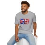 Cuba Canada Flag Splash T-Shirt — Cuban-Canadian Pride Graphic Tee - Image 2