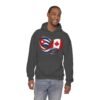 Cuban Canadian Flag Heart Hoodie | Cuba Canada Infinity Ribbon