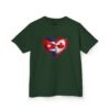 Kids Tee — Heart Flag Design: Cuban & Canadian Pride