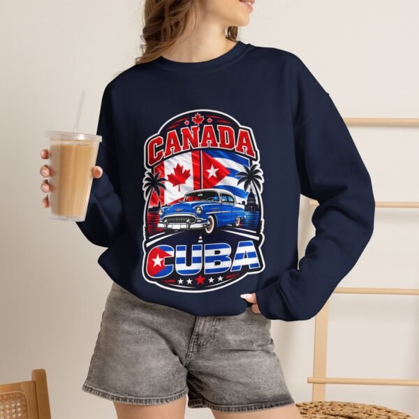 Canada Cuba Vintage Car Crewneck Sweatshirt